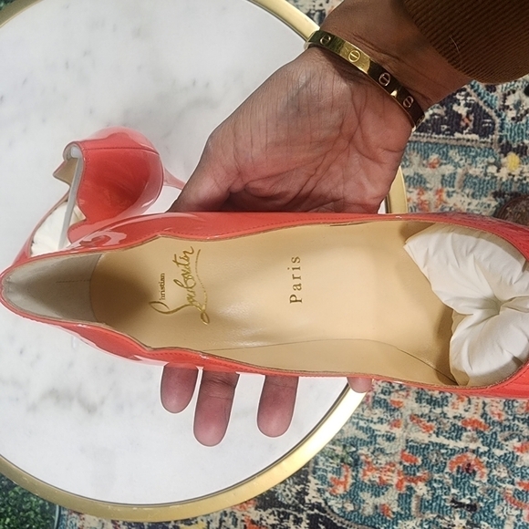 Christian Louboutin Hot Chick 100 Patent Leather Pumps CL Red Bottoms - Picture 9 of 14